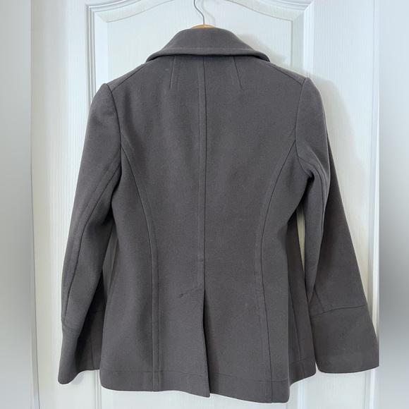 Aritzia Talula Babaton Grey Wool and Cashmere Pea Coat - Picture 2 of 6